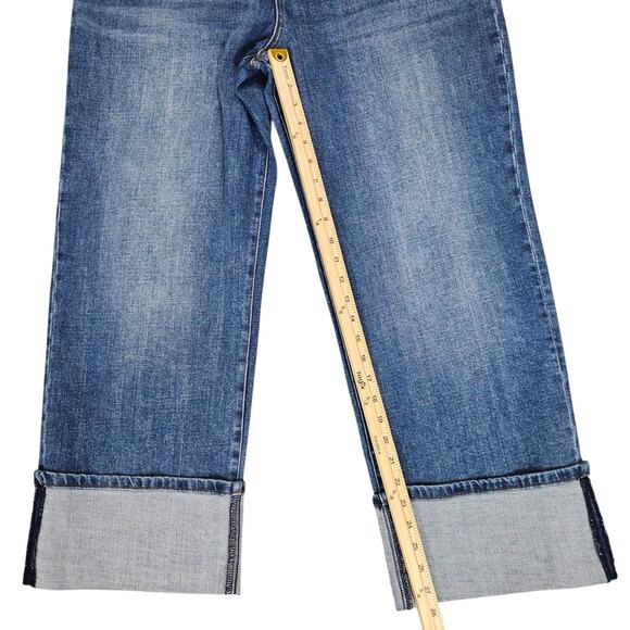 NWT Kut From the Kloth Jeans Womens Size 14 Wide Leg Sienna Rolled Hem Stretch - Picture 14 of 16